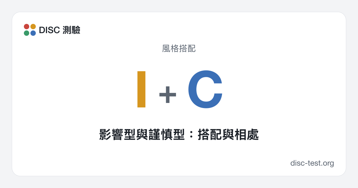 影響型與謹慎型：搭配與相處