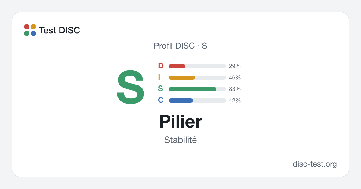 Pilier (S) : profil DISC · Stabilité